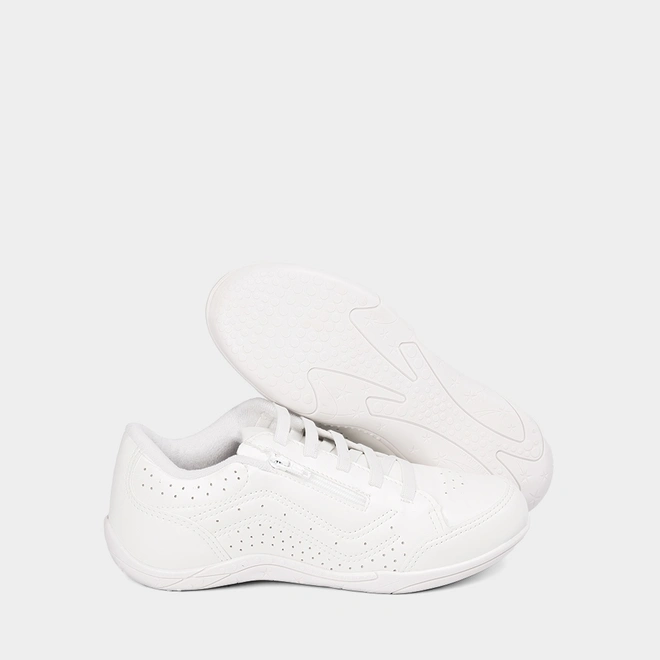 Tênis Casual Feminino Gabriela Com Perfuros Branco