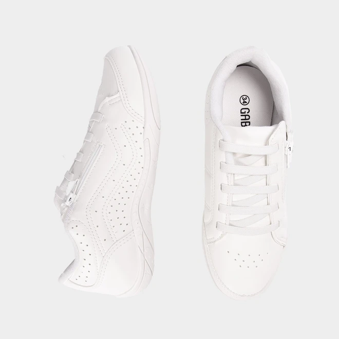 Tênis Casual Feminino Gabriela Com Perfuros Branco