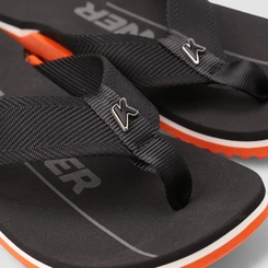 Chinelo Masculino Kenner Kivah Original Preto & Laranja