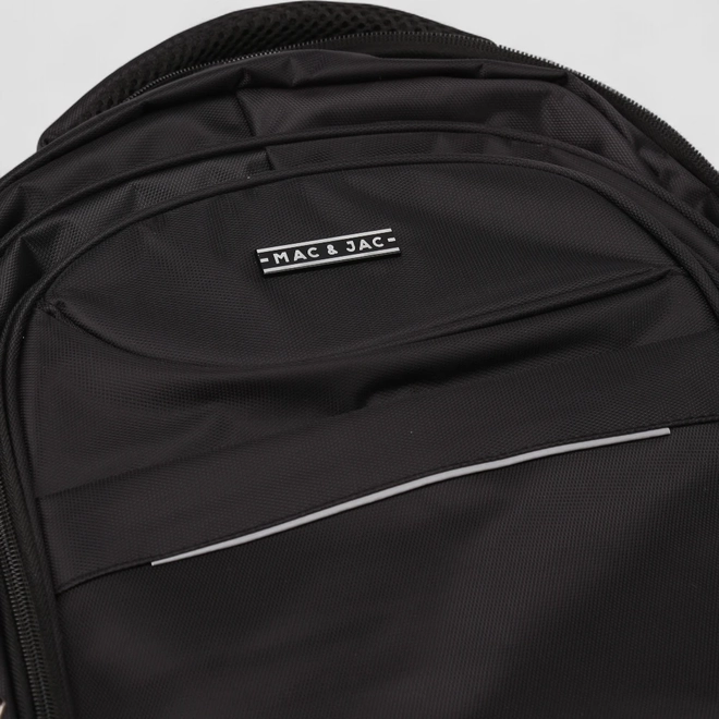 Mochila Masculina Mac & Jac Bolso Frontal Preta