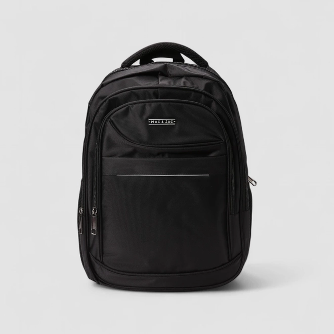 Mochila Masculina Mac & Jac Bolso Frontal Preta