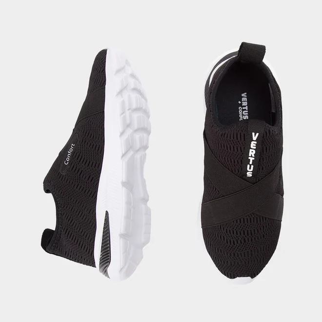 Tênis Esportivo Feminino Vertus Confort Preto