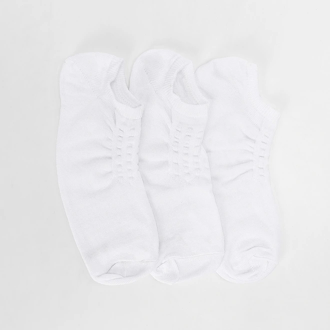 Kit Meia Invisível Feminino STZ 3 Pares 34-38 Branco