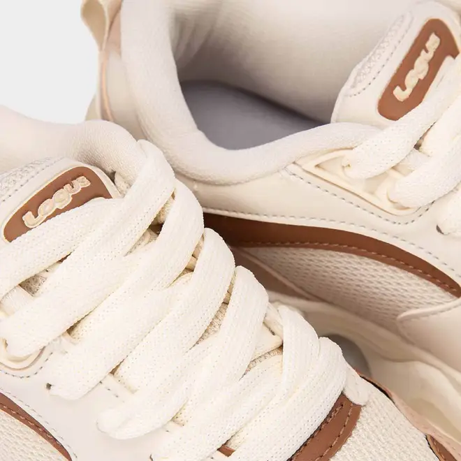 Tênis Chunky Feminino Logus Recorte Off White & Nude