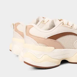 Tênis Chunky Feminino Logus Recorte Off White & Nude