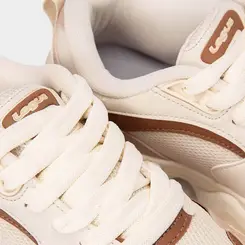 Tênis Chunky Feminino Logus Recorte Off White & Nude