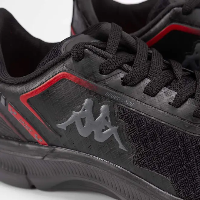 Tênis Esportivo Masculino Kappa Run 200 Preto & Vermelho