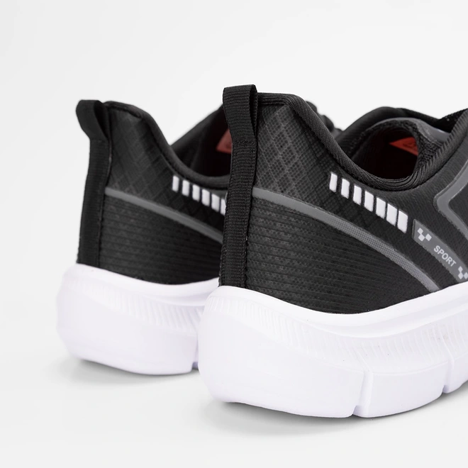 Tênis Esportivo Masculino Kappa Run 200 Preto & Branco