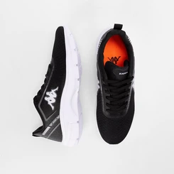 Tênis Esportivo Masculino Kappa Run 200 Preto & Branco