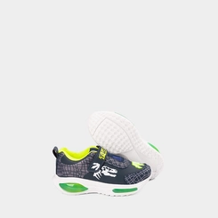 Tênis Infantil Vertus Jogging Dinossauro Com Led Marinho