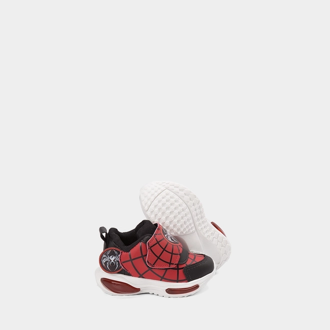 Tênis Casual Bebê Vertus Aranha Led Vermelho