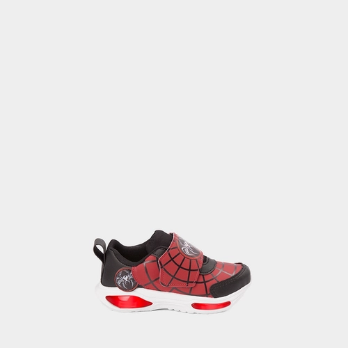 Tênis Casual Infantil Vertus Aranha Led Vermelho