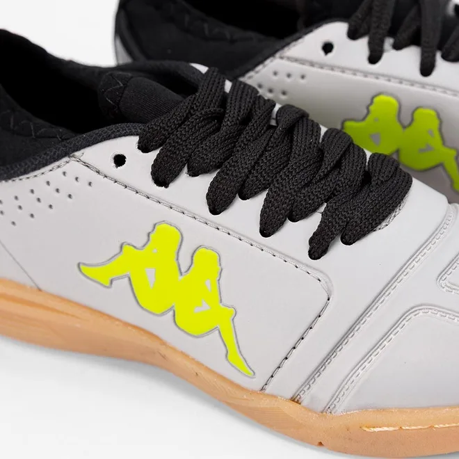 Chuteira Infantil Futsal Kappa Neon Prata