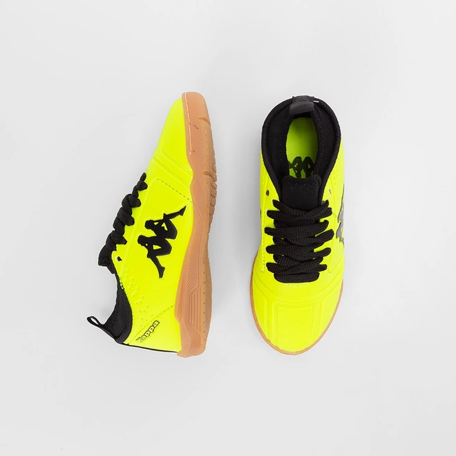 Chuteira Infantil Futsal Kappa Neon Amarelo