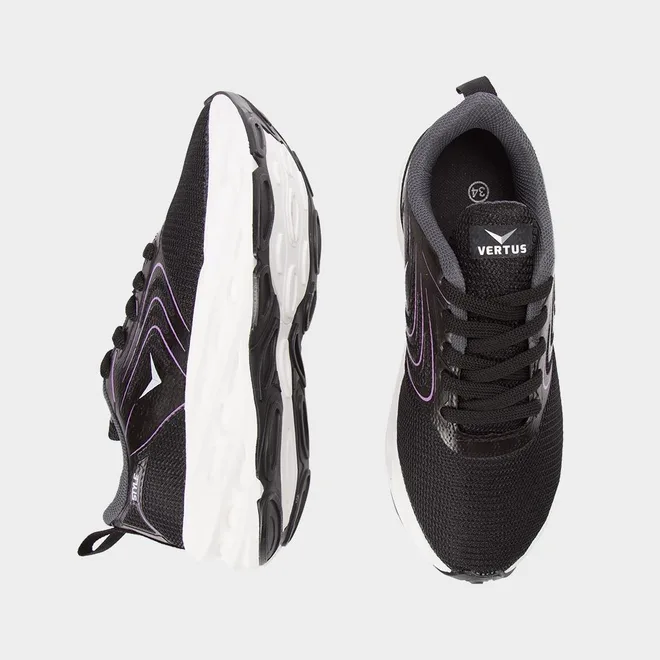 Tênis Esportivo Feminino Vertus Preto