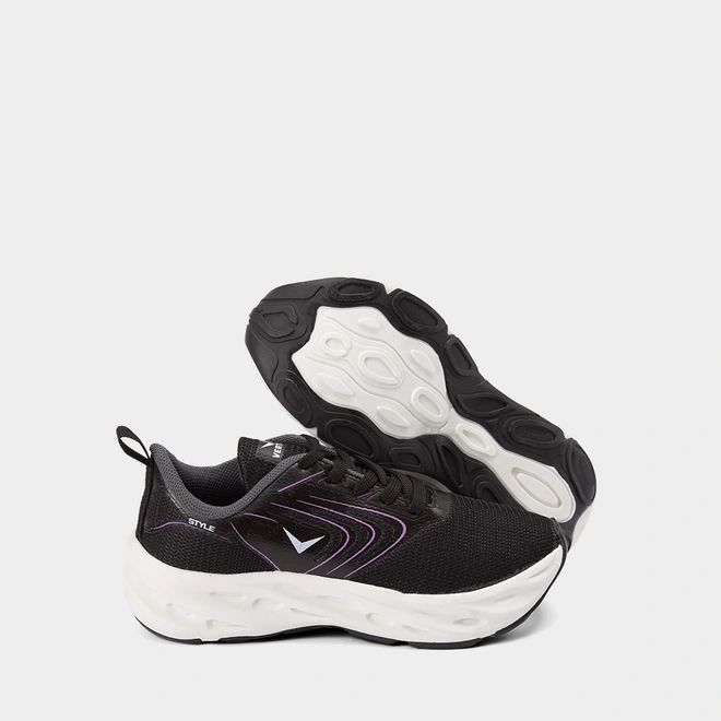 Tênis Esportivo Feminino Vertus Preto