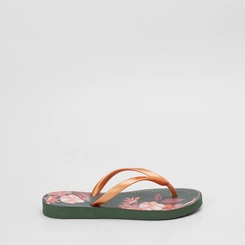 Chinelo Feminino Gabriela Floral Original Verde