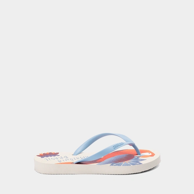 Chinelo Gabriela Floral Amazônia Azul