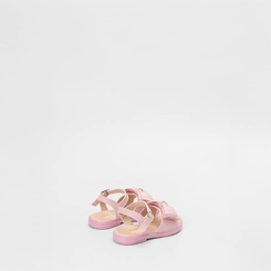 Sandália Bebê Gabrielinha Detalhe Laço Strass Rosa