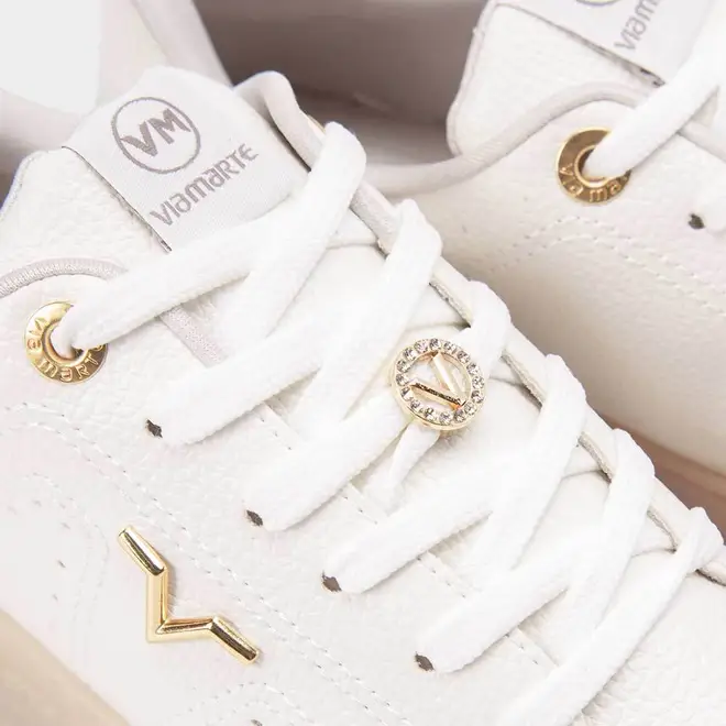 Tênis Viamarte Casual Pespontos Branco