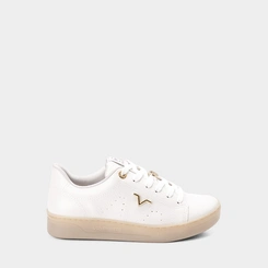Tênis Viamarte Casual Pespontos Branco