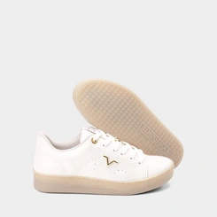 Tênis Viamarte Casual Pespontos Branco