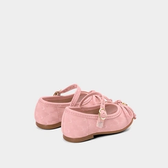 Sapatilha Boneca Molekinha Bebê Laço Pingente Estrela Rosa