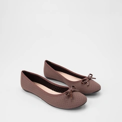 Sapatilha Feminina Moleca Laço Perfuros Nobuck Marrom