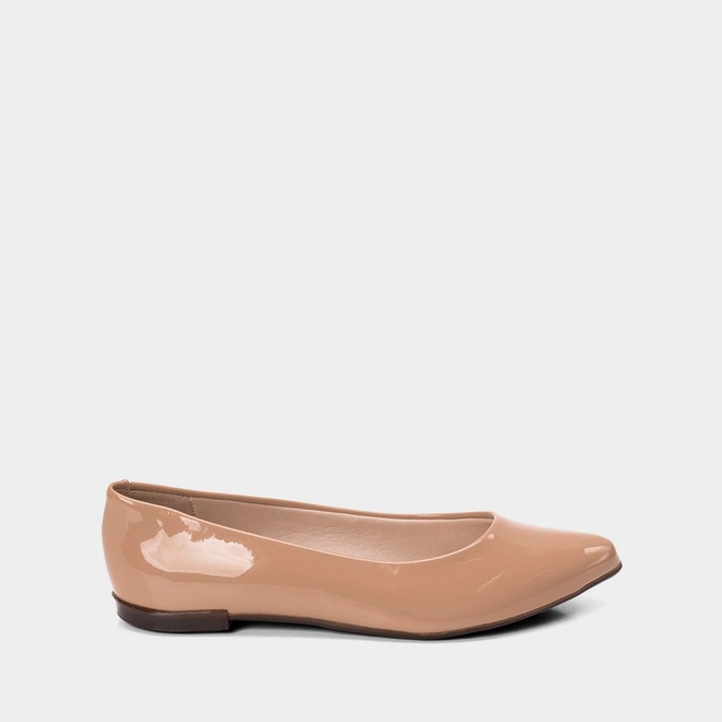 Sapatilha Feminina Moleca Verniz Nude