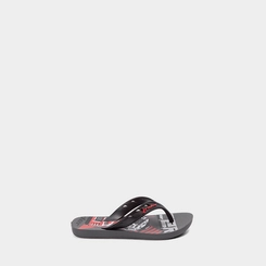 Chinelo Infantil Rider Street Joy Estampa Carros Preto & Vermelho