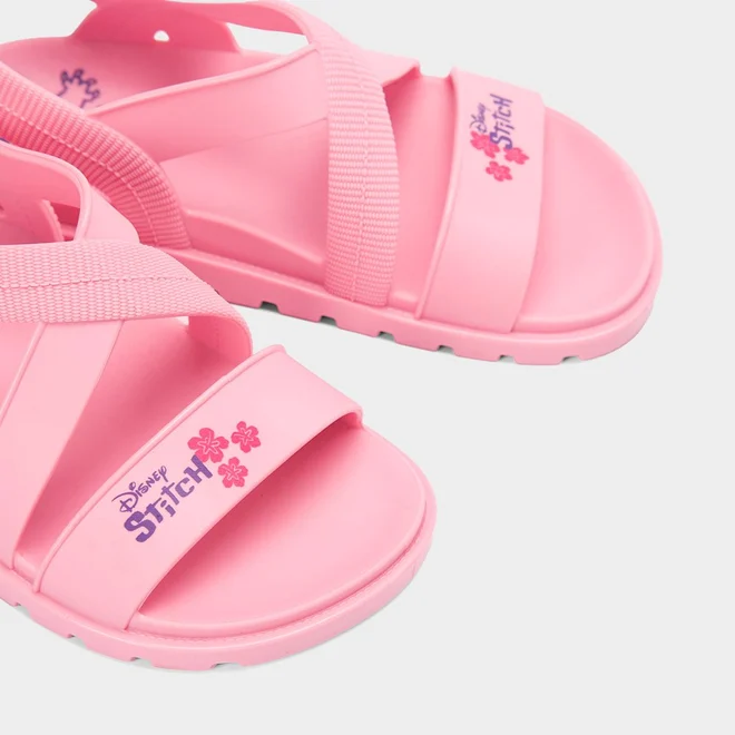 Sandália Infantil Grendene Kids + Brinde Bolsa Do Stitch Rosa