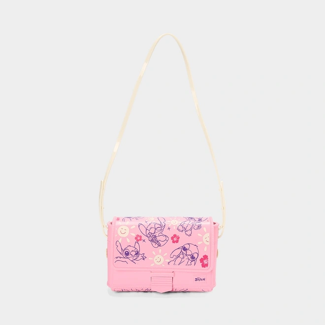 Sandália Infantil Grendene Kids + Brinde Bolsa Do Stitch Rosa