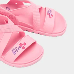 Sandália Infantil Grendene Kids + Brinde Bolsa Do Stitch Rosa
