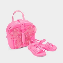 Sandália Infantil Grendene Kids Barbie + Brinde Mochila Borboleta Rosa