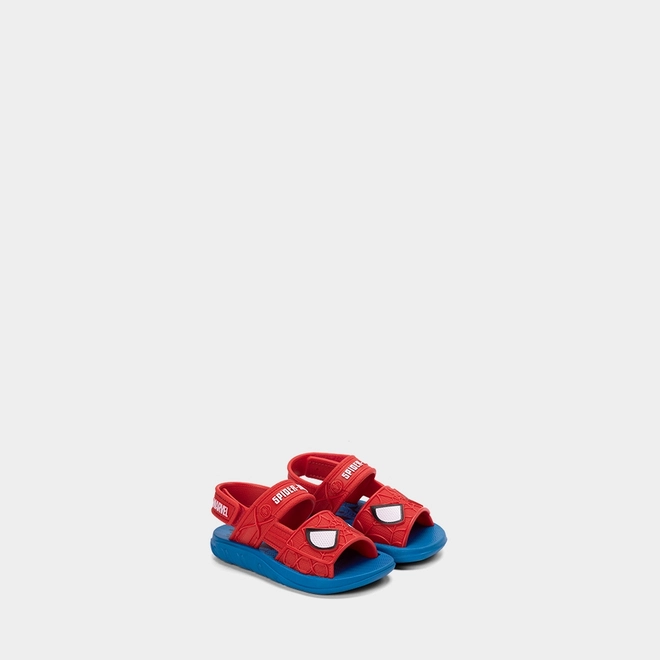 Sandália Infantil Grendene Kids Spider-Man + Brinde Furgão Com Lançador Azul & Vermelho