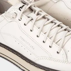 Tênis Casual Masculino Democrata Foster Couro Off White