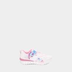 Tênis Casual Infantil Gabrielinha Contato Holográfico Led Branco & Rosa