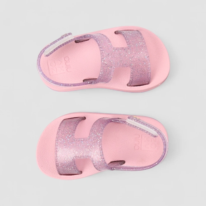 Sandália Infantil Zaxy Glitter Rosa & Lilás