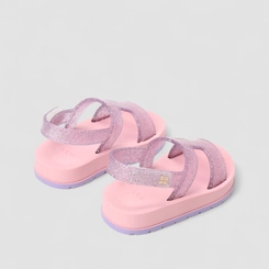 Sandália Infantil Zaxy Glitter Rosa & Lilás