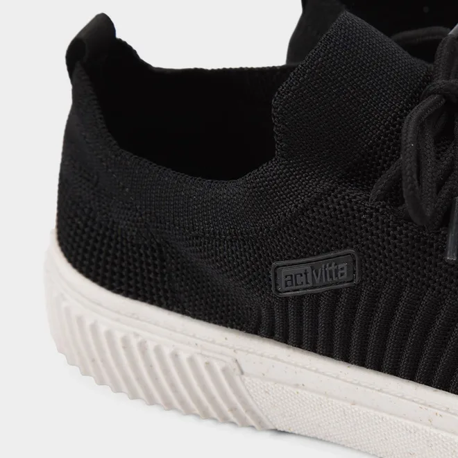 Tênis Actvitta Casual Masculino Tecido Knit Preto