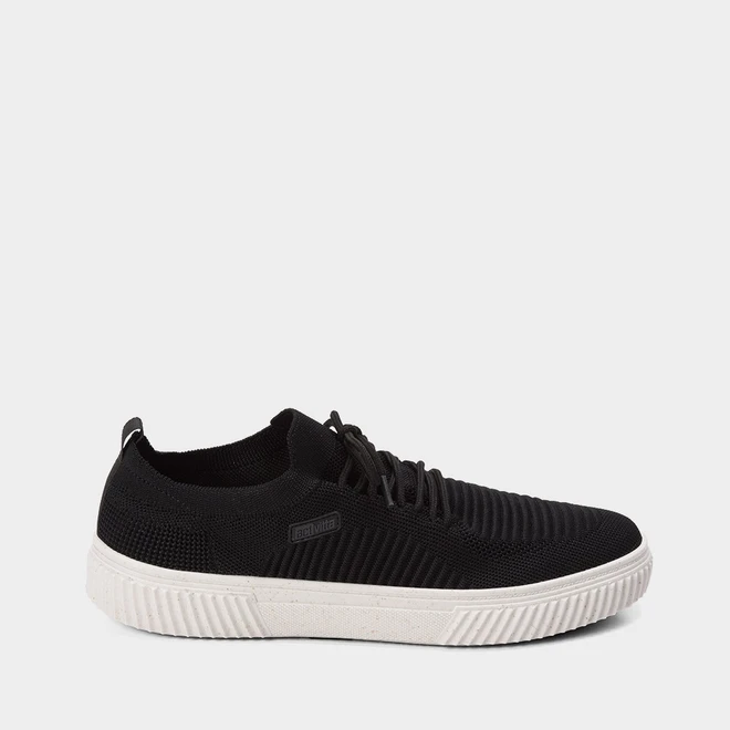 Tênis Actvitta Casual Masculino Tecido Knit Preto