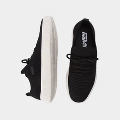Tênis Actvitta Casual Masculino Tecido Knit Preto