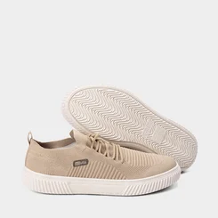 Tênis Casual Masculino Actvitta Gaspea Knit Bege