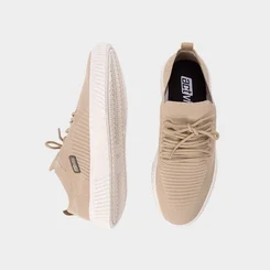 Tênis Casual Masculino Actvitta Gaspea Knit Bege