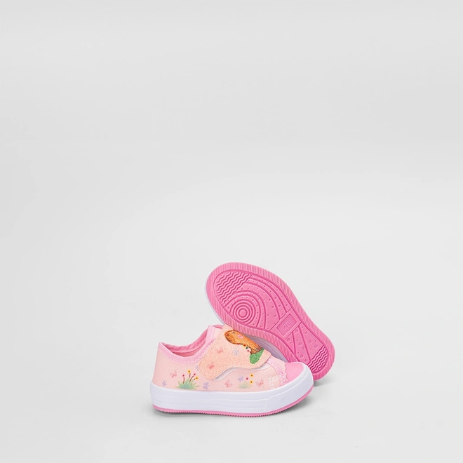 Tênis Casual Bebê Gabrielinha Capivara Glitter Rosa