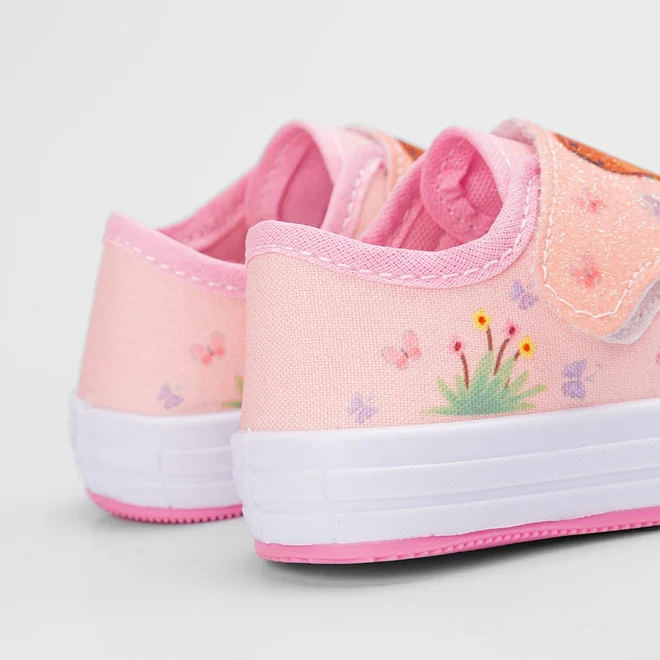 Tênis Casual Bebê Gabrielinha Capivara Glitter Rosa