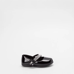 Sapatilha Boneca Gabrielinha Tira Dupla Strass Preto