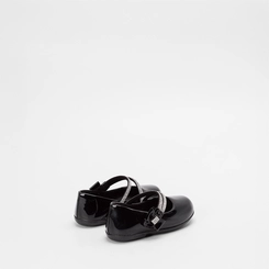 Sapatilha Boneca Gabrielinha Tira Dupla Strass Preto