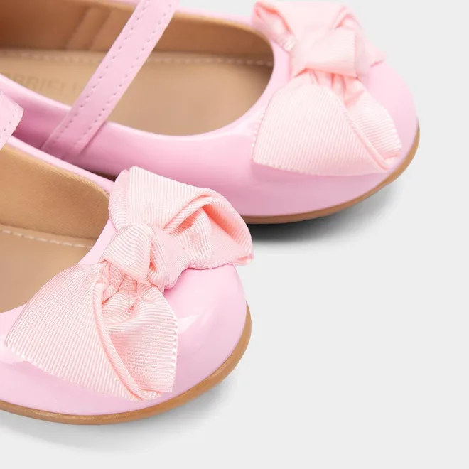 Sapatilha Infantil Gabrielinha Laço Verniz Rosa