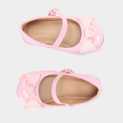 Sapatilha Infantil Gabrielinha Laço Verniz Rosa